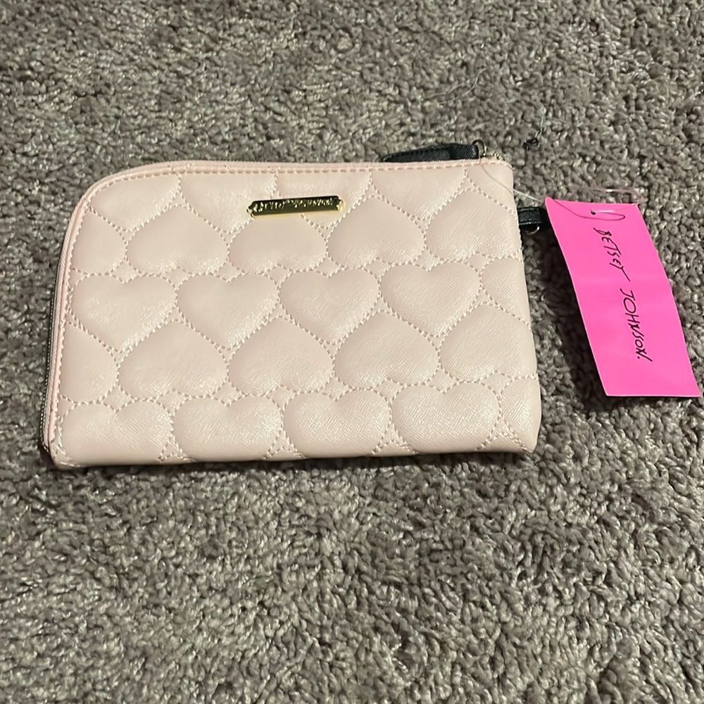 Betsey Johnson pouch Valentine’s Day hearts collection NEW